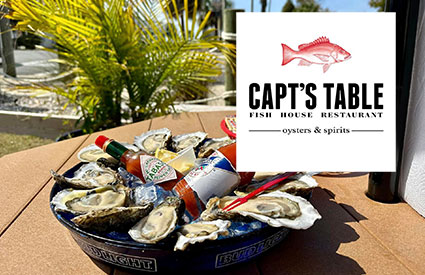 Capt's Table Fish House Restaurant, serving oysters & spirits in Panama City Beach FL.